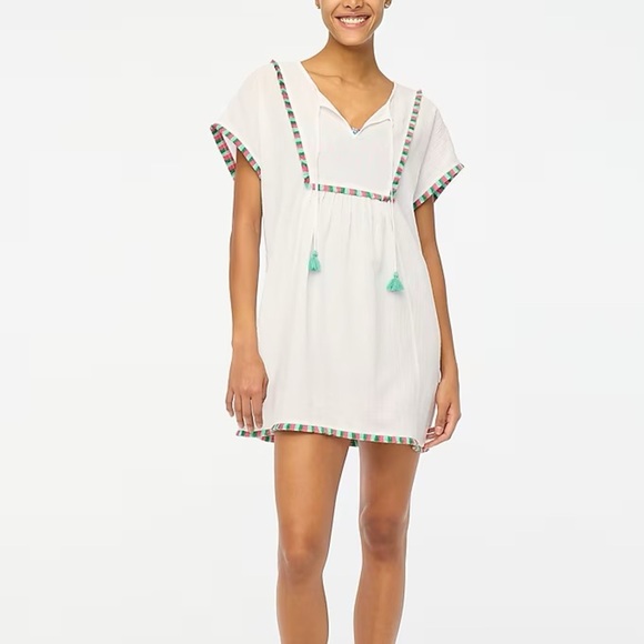 NWT J. Crew Factory Fringe Beach Tunic Sz M - Picture 1 of 10